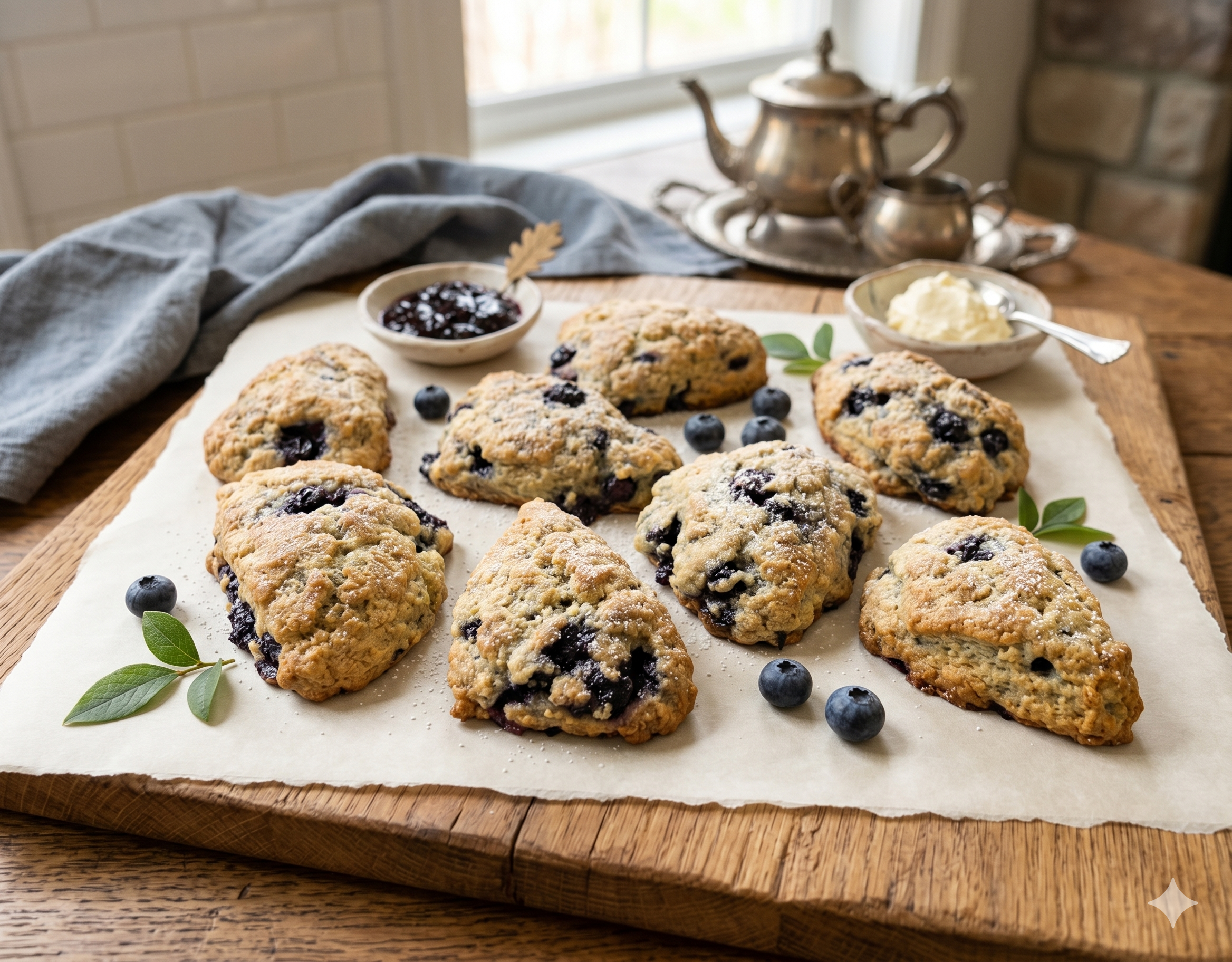 Freshly baked blueberry scones from Scone Oak Bakery, Stone Oak San Antonio